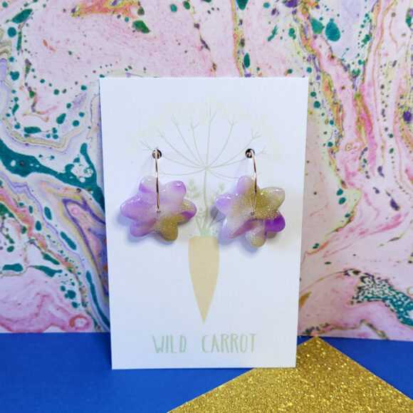 Amethyst Flower Hoop - Image 4