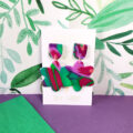 Lime Violet Flower Mega Dangle - Image 3