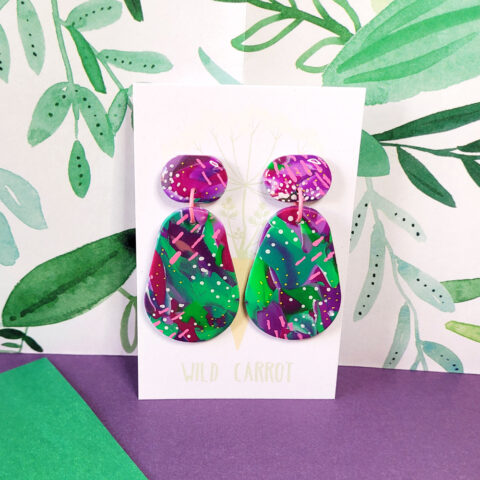 Lime Violet Avo Mega Dangle