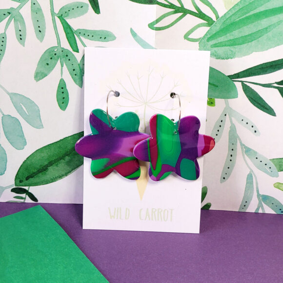 Lime Violet Flower Mega Hoop - Image 4