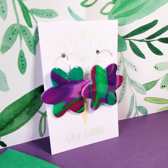 Lime Violet Flower Mega Hoop - Image 2