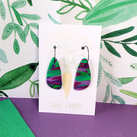 Lime Violet Organic Hoop - Image 4