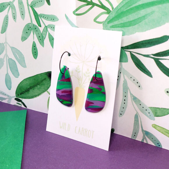 Lime Violet Organic Hoop - Image 3
