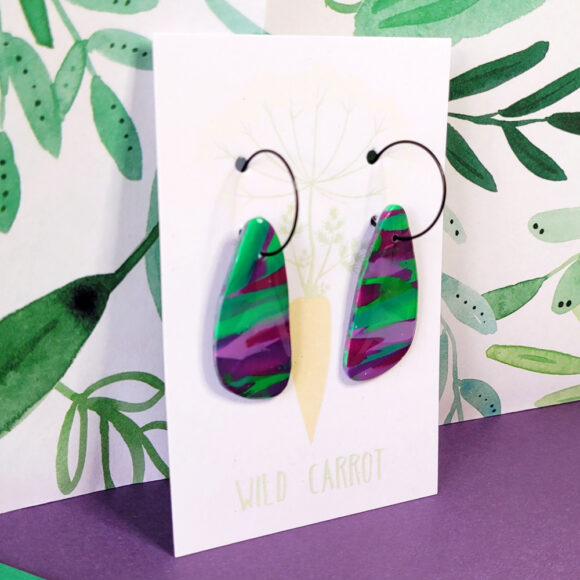 Lime Violet Organic Hoop - Image 2