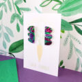 Lime Violet Wavy Vertical Stud - Image 2