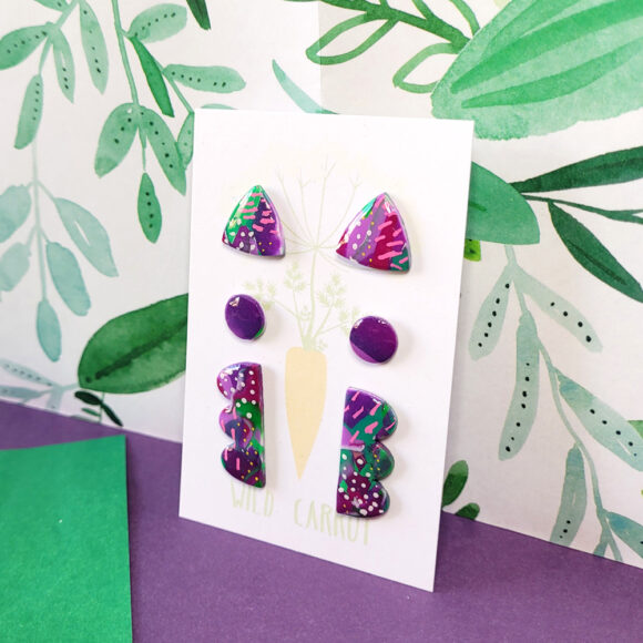 Lime Violet Triple Stud Pack - Image 2
