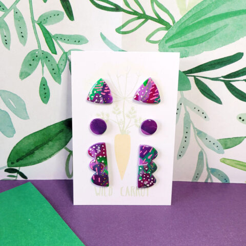 Lime Violet Triple Stud Pack