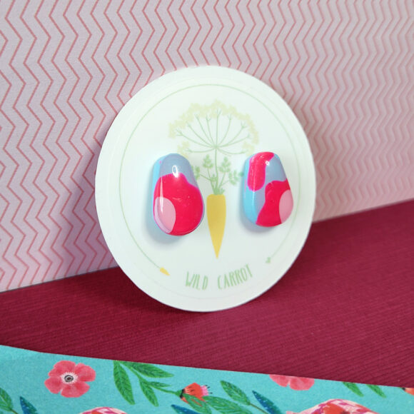 Funky Florals Teardrop Stud - Image 2