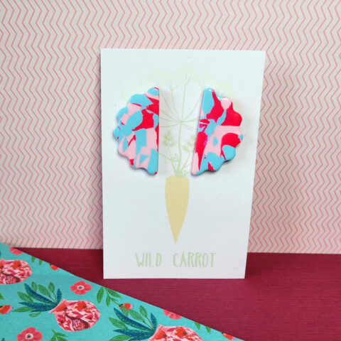 Funky Florals Wavy Vertical Arch Stud