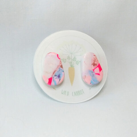 Bubblegum Teardrop Stud