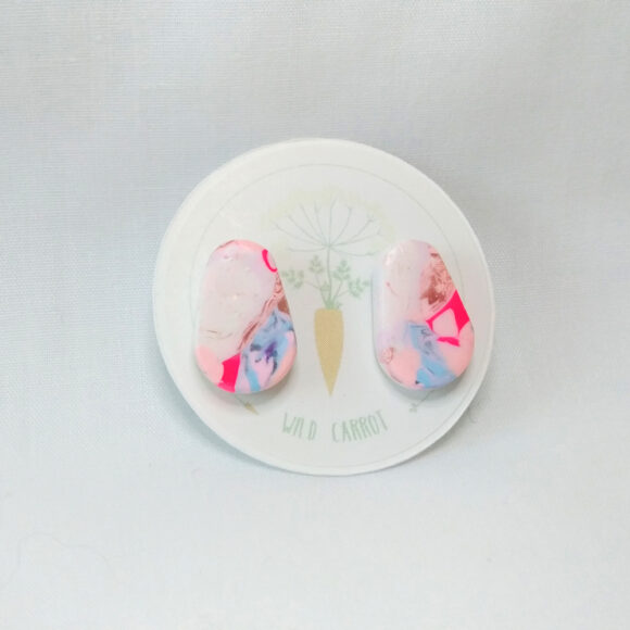 Bubblegum Teardrop Stud