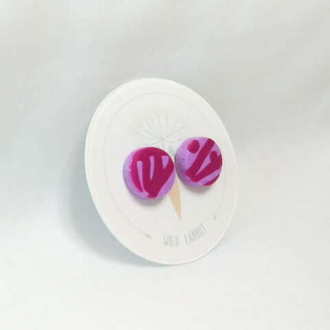 Raspberry Mauve Small Stud