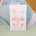 Gold Watercolour Triple Assorted Stud Pack