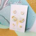 Gold Watercolour Triple Circle Stud Pack - Image 2