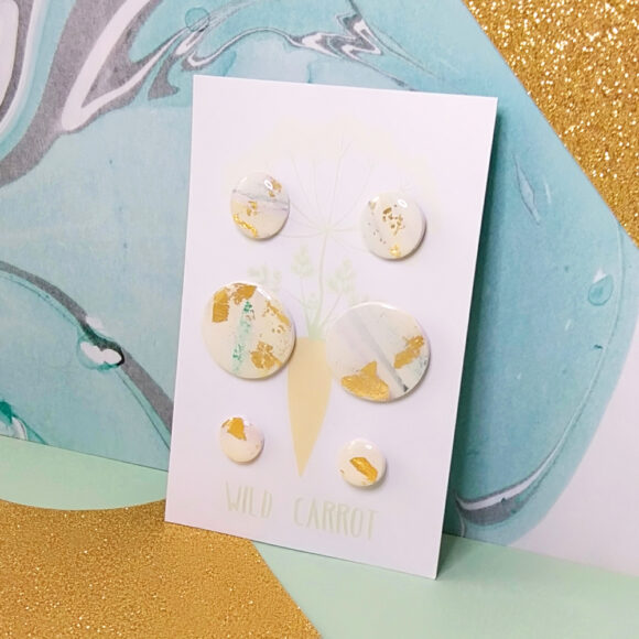 Gold Watercolour Triple Circle Stud Pack - Image 2