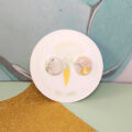 Gold Watercolour Circle Medium Stud
