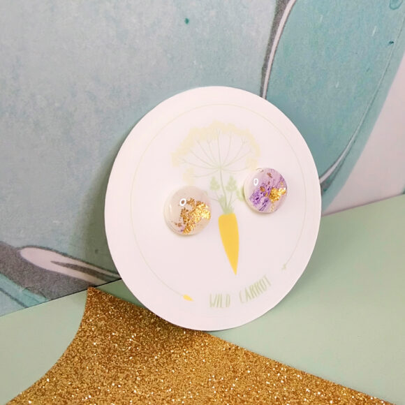 Gold Watercolour Circle Small Stud - Image 3