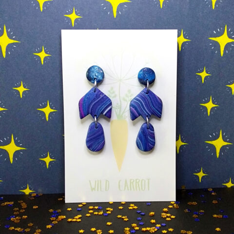 Galaxy Arrowhead Teardrop Dangle