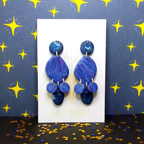 Galaxy Pebble Dangle
