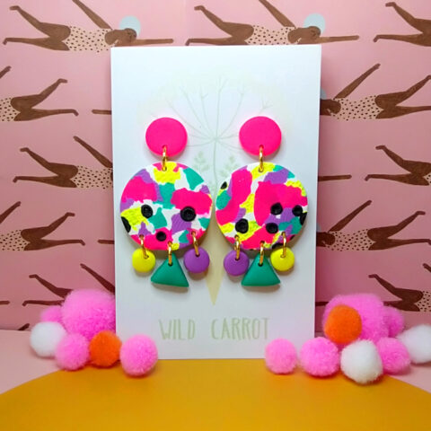 Happy Colours Circle Large Dangle