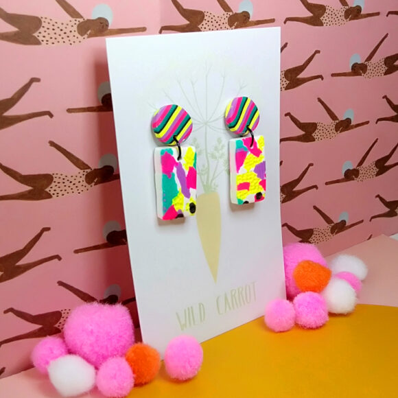 Happy Colours Rectangle Mini Dangle - Image 2