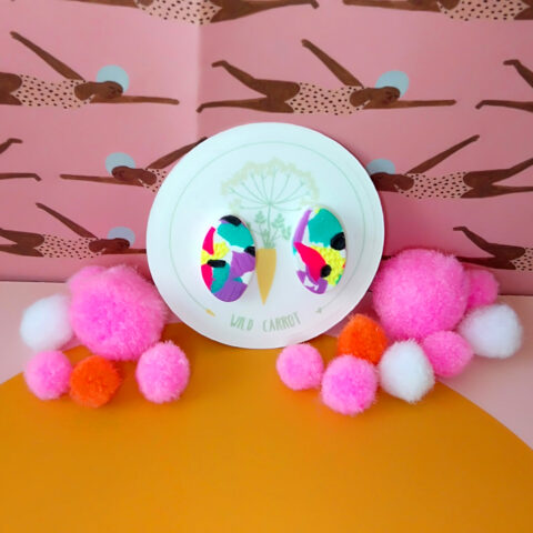 Happy Colours Oval Stud
