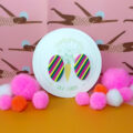 Happy Colours Striped Oval Stud