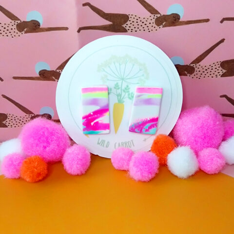Happy Colours Rectangle Stud