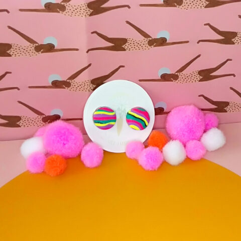 Happy Colours Circle Small Stud