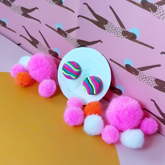 Happy Colours Circle Small Stud - Image 3