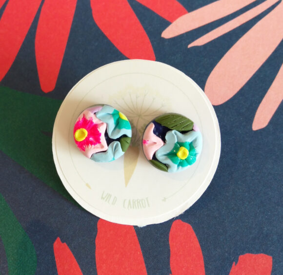 Midnight Garden Circle Medium Stud