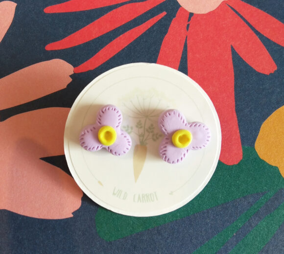 Midnight Garden Flower Stud