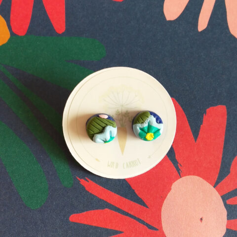 Midnight Garden Circle Small Stud