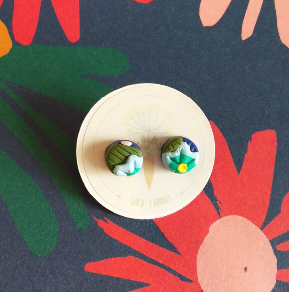 Midnight Garden Circle Small Stud