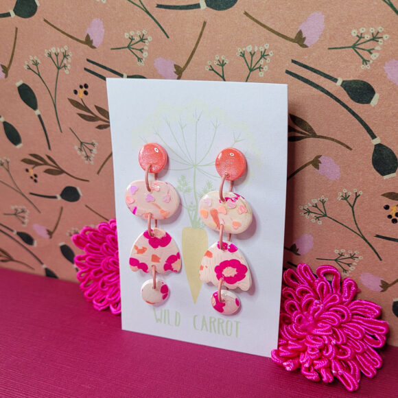 Flower Power Large Wavy Arch Dangle - Image 3