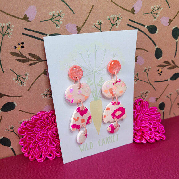 Flower Power Large Wavy Arch Dangle - Image 2
